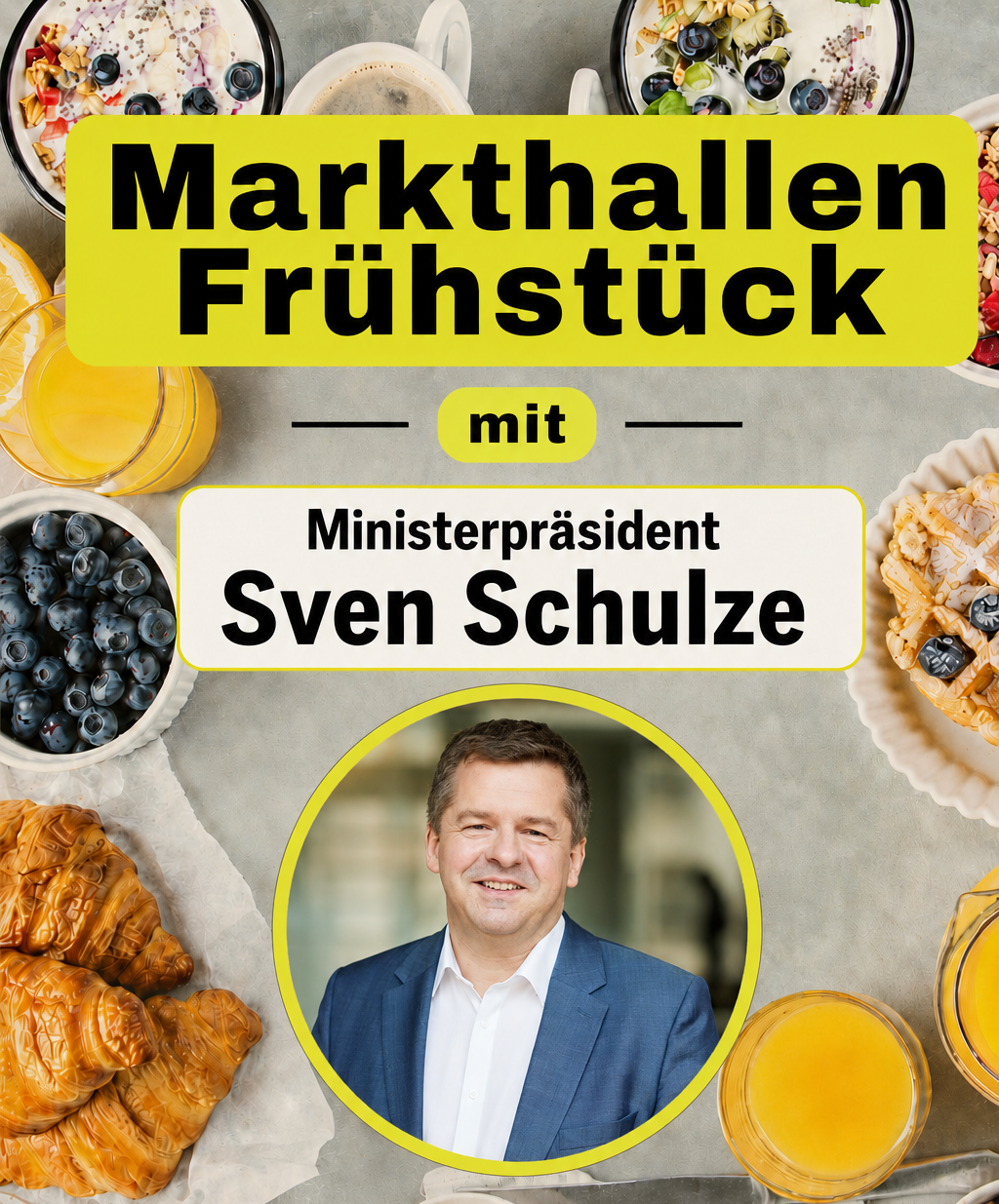 Ministerpräsident in der Markthalle