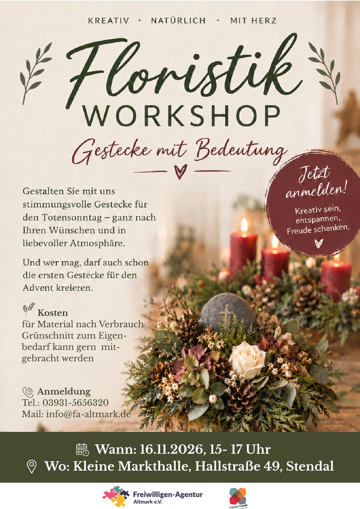 Kreativ-Nachmittag: Gestecke mit Bedeutung